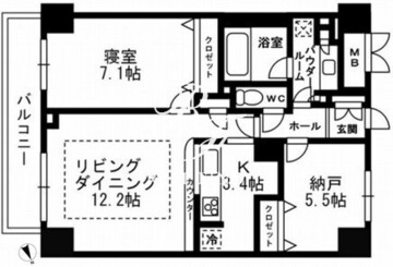 パークフラッツ学芸大学 404 間取り図