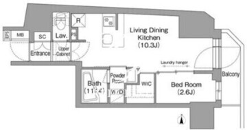 コンフォリア南品川 301 間取り図