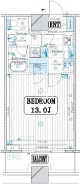 コンシェリア西新宿タワーズウエスト 1713 間取り図