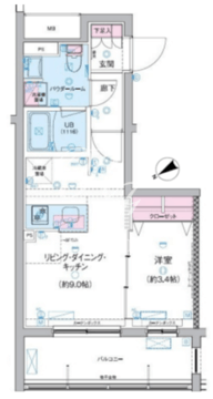 ジェノヴィア三軒茶屋グリーンヴェール 213 間取り図