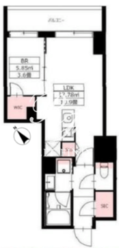 ニフィット日本橋横山町 503 間取り図