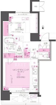 ズーム東神田 1202 間取り図