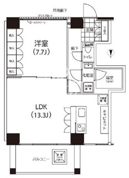 クイズ恵比寿 808 間取り図