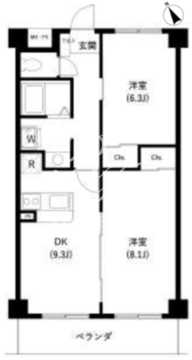 サンセゾンＩ 316 間取り図