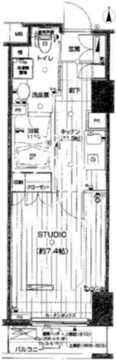 フィールA渋谷 510 間取り図