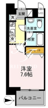 カスタリア住吉 304 間取り図