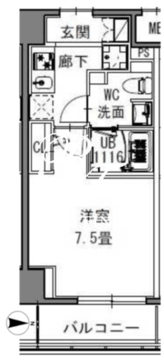 エスレジデンス新御徒町ウエスト 503 間取り図