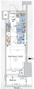 ジェノヴィア品川南大井 1202 間取り図