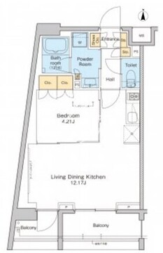 プラウドフラット中野 517 間取り図