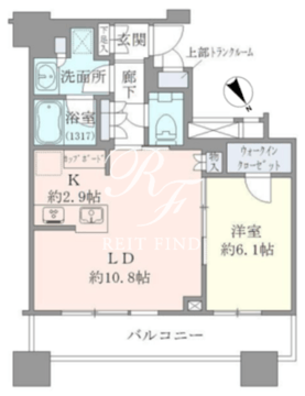 ブリリアタワーズ目黒 S-801 間取り図