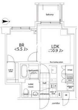 カスタリア麻布十番 702 間取り図