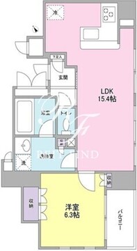 グランカーサ銀座イースト 804 間取り図