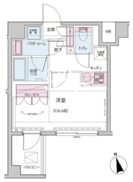 オルタナ神楽坂 2-315 間取り図