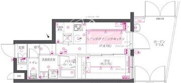 ズーム西早稲田 108 間取り図