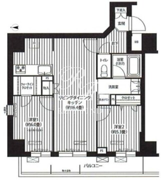 プレジールテアトル用賀 101 間取り図