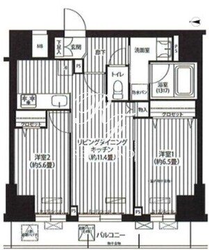 プレジールテアトル用賀 302 間取り図