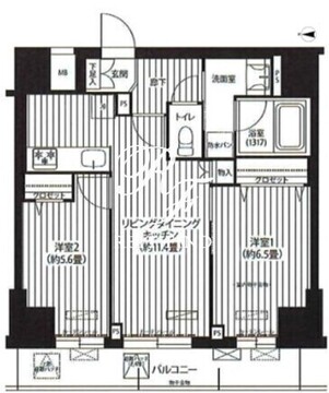 プレジールテアトル用賀 402 間取り図