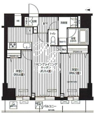 プレジールテアトル用賀 501 間取り図