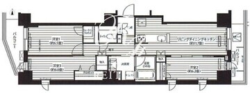 プレジールテアトル用賀 303 間取り図