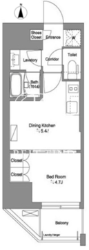 ブリリアイスト新御徒町 404 間取り図