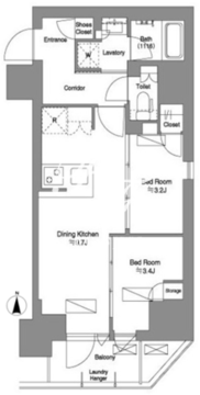 ブリリアイスト新御徒町 201 間取り図