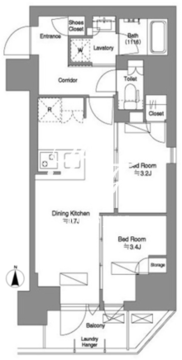 ブリリアイスト新御徒町 401 間取り図