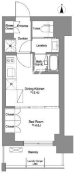 ブリリアイスト新御徒町 403 間取り図