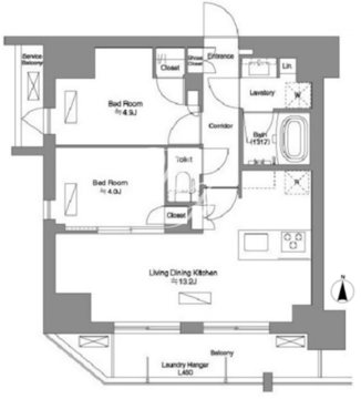 ブリリアイスト新御徒町 1003 間取り図