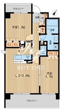 HF若林公園レジデンス 705 間取り図