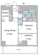 パークフラッツ学芸大学 608 間取り図