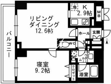 パークフラッツ学芸大学 608 間取り図