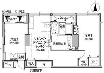 東雲キャナルコートCODAN 11-1120 間取り図