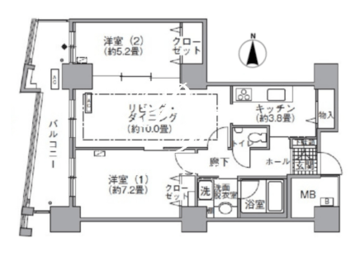 アクティ汐留 602 間取り図