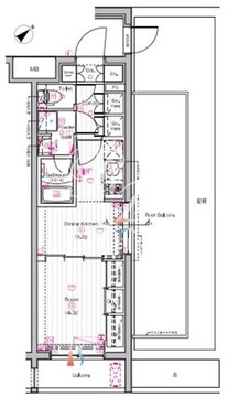 ザ・プレミアムキューブG東中野 419 間取り図