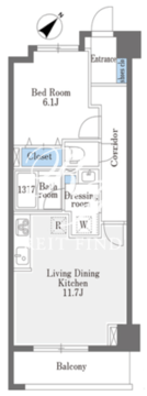 ラドゥセール巣鴨ウエスト 210 間取り図