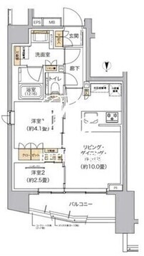 リビオメゾン東池袋 701 間取り図