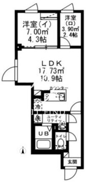 ソラシアレジデンス西日暮里 201 間取り図