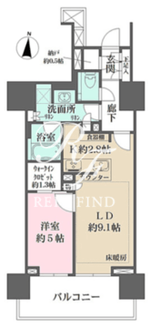 ザ・パークハウス市ヶ谷 904 間取り図