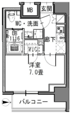 エスレジデンス新御徒町イースト 1202 間取り図