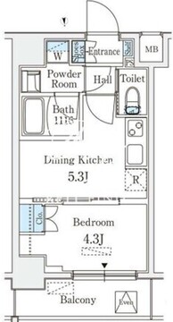 クラリティア浅草 403 間取り図