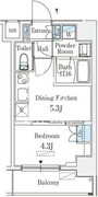 クラリティア浅草 704 間取り図