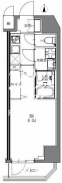 ラドゥセール大森山王 805 間取り図