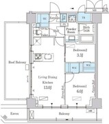 パークアクシス新宿西落合 803 間取り図