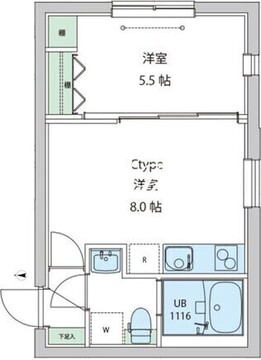 レオーネ早稲田 303 間取り図