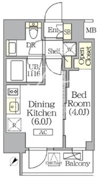 ジオエント町屋 304 間取り図