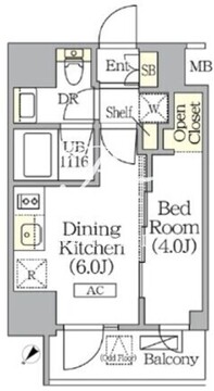 ジオエント町屋 404 間取り図