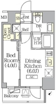 ジオエント町屋 301 間取り図