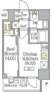 ジオエント町屋 403 間取り図