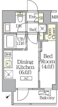 ジオエント町屋 302 間取り図