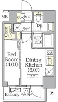 ジオエント町屋 503 間取り図